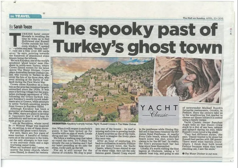 İngiltere'nin En Prestijli Gazetesinde Fethiye ve Karaköy
