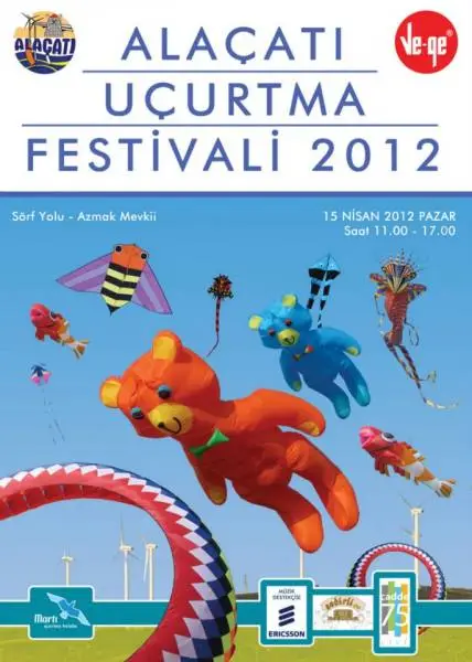 Alaçatı Uçurtma Festivali 2012, 14 - 15 Nisan da yapılıyor...
