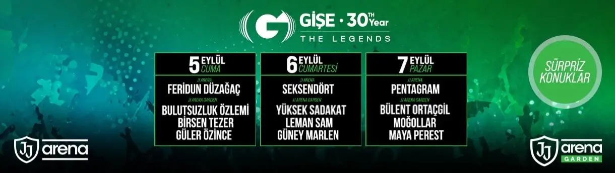 Gişe Organizasyon ile 30 Yıl The Legends Konserleri